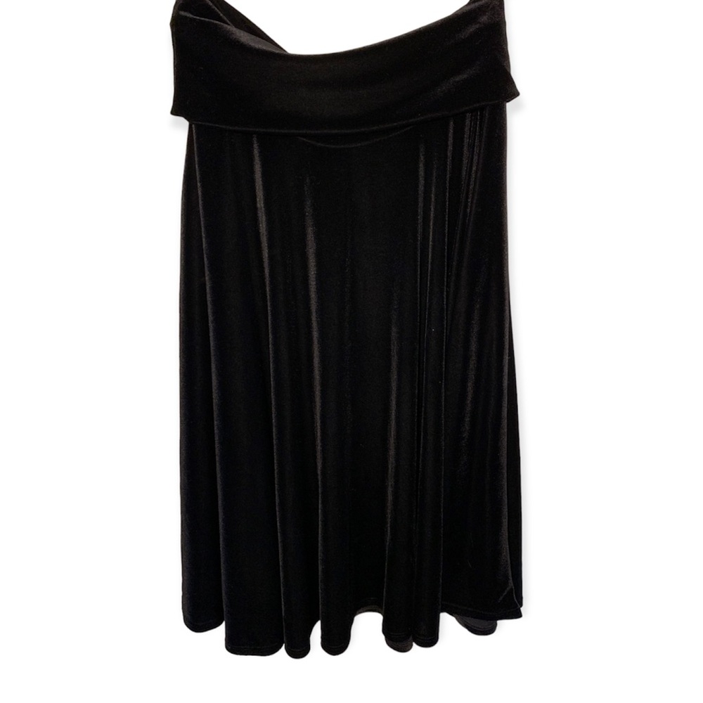 EUC Velvet Lapis For Anthropologie Black Strapless Dress